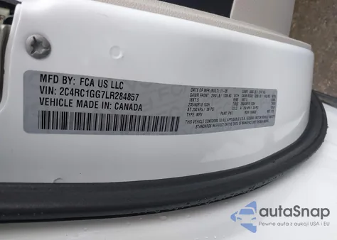 2020 Chrysler Pacifica Limited z USA, uszkodzony, nr VIN 2C4RC1GG7LR284857